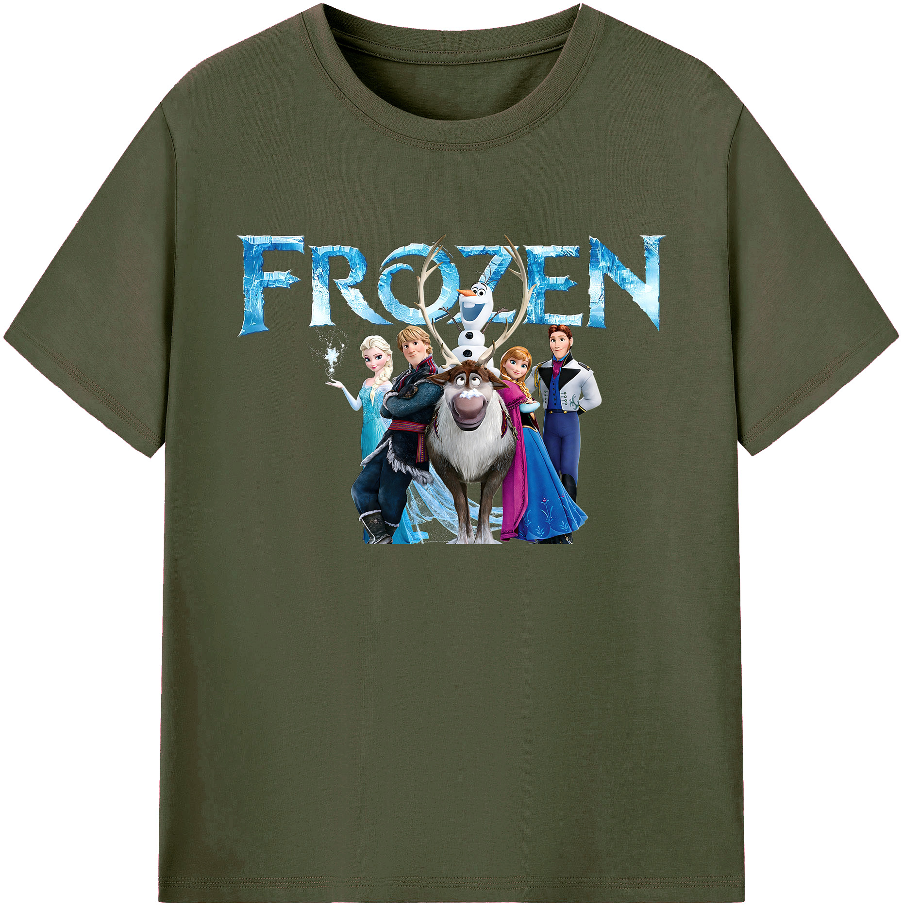 （画像用） アナと雪の女王 アンナ エルサ Frozen Anna Elsa 綿100％ メンズ半袖Tシャツ｜肌触りやわらか＆通気性